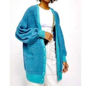 🔹Free People- Teal Sweater Cardigan🔹